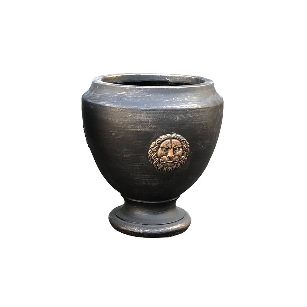 Durx-litecrete Lightweight Concrete Lion Footed Bronzewash Planter - 12.99'x12.99'x13.98'