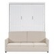 preview thumbnail 87 of 206, Queen Size Murphy Bed Cabinet Wall Bed Space-Saving Sleeping Arrangement with Sofa for Small Apartment Studio, Hide Away Bed