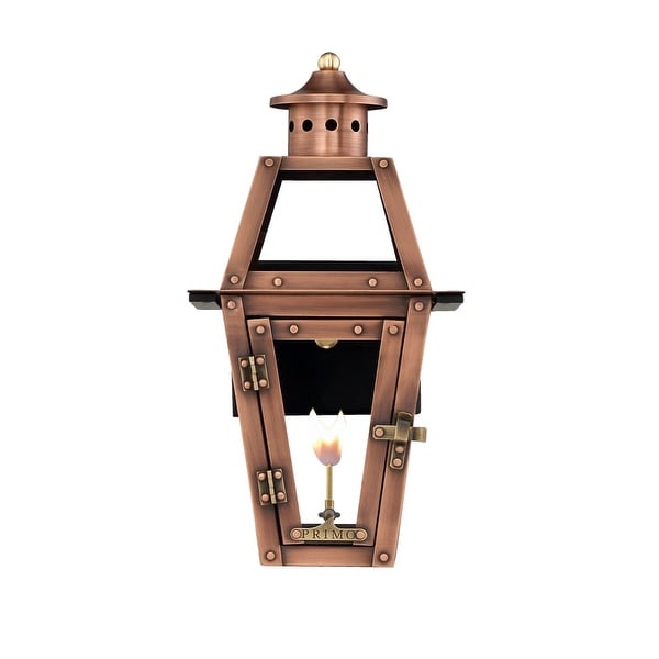 Primo Lanterns OL-15G Orleans 13" Wide Outdoor Wall-Mounted Lantern Natural Gas Configuration - Copper - n/a