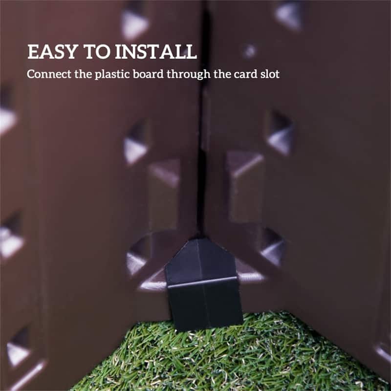 Outdoor Garden Planter Bed with Wood Grain Texture, Easy Setup - 48.5" L x 24.5" D x 11.75" H