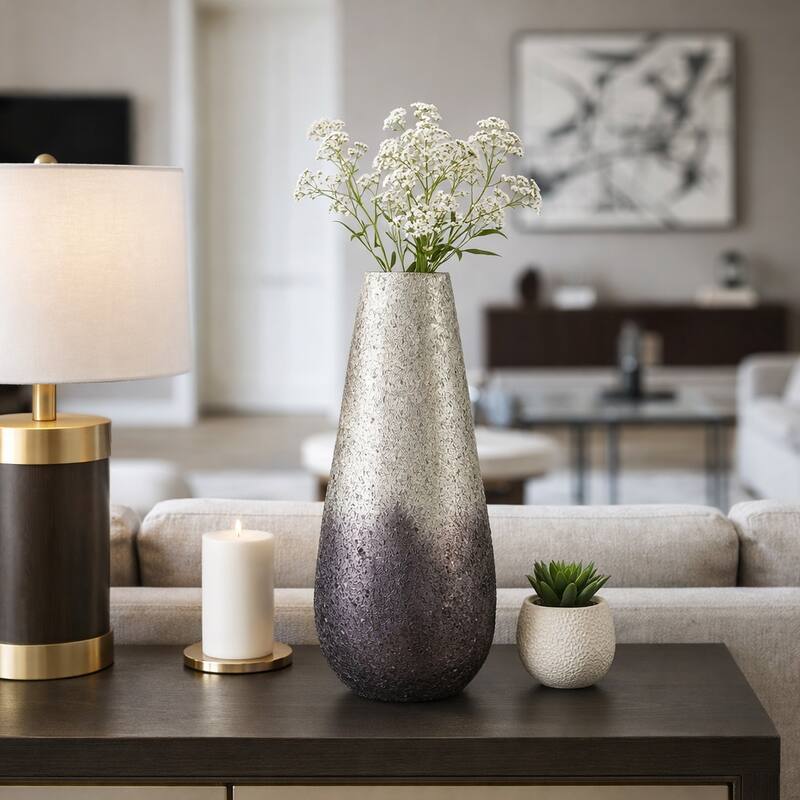 Sagebrook Home Modern Glam Glass Vase - 18.0"