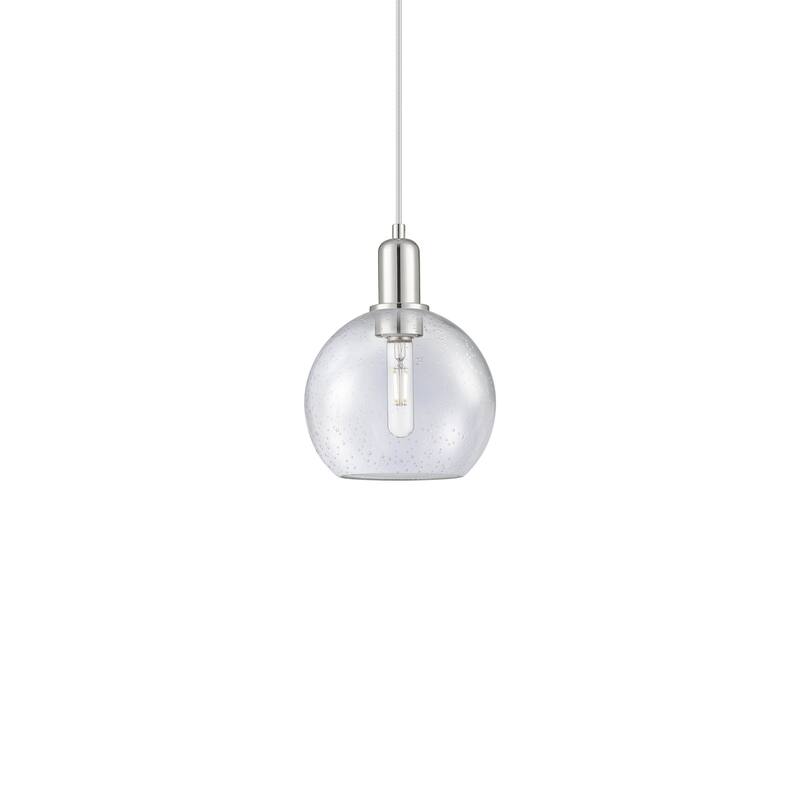 Innovations Lighting 716-1P-11-8 Athens Pendant Athens 8" Wide Mini - Polished Nickel / Seedy