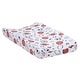 preview thumbnail 1 of 3, Lambs & Ivy Baby Sports White Changing Pad Cover - Football/Basketball/Baseball