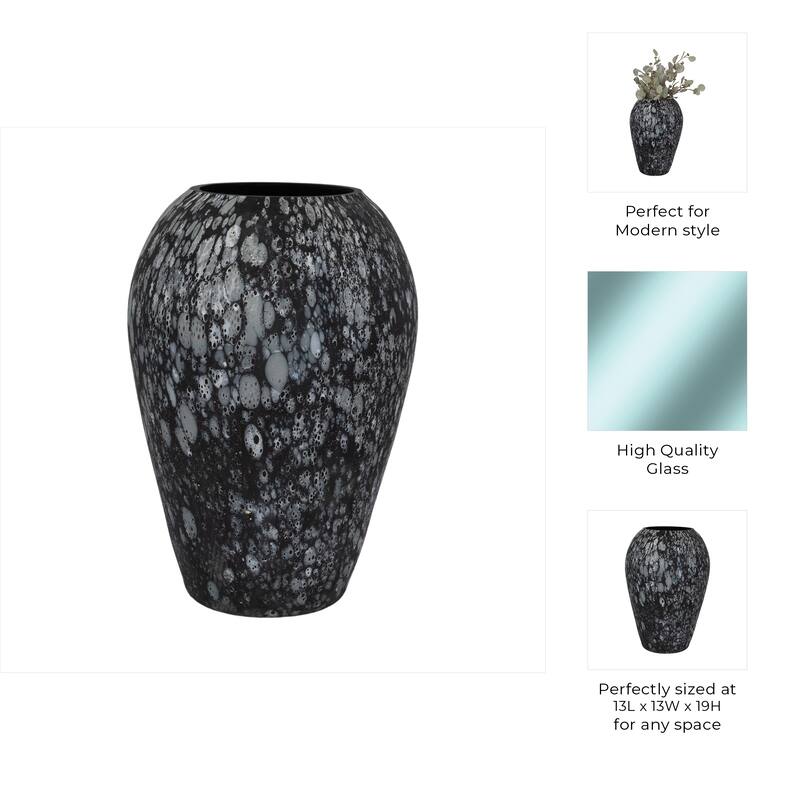 Sagebrook Home 19" Galene Large Grey Glass Vase