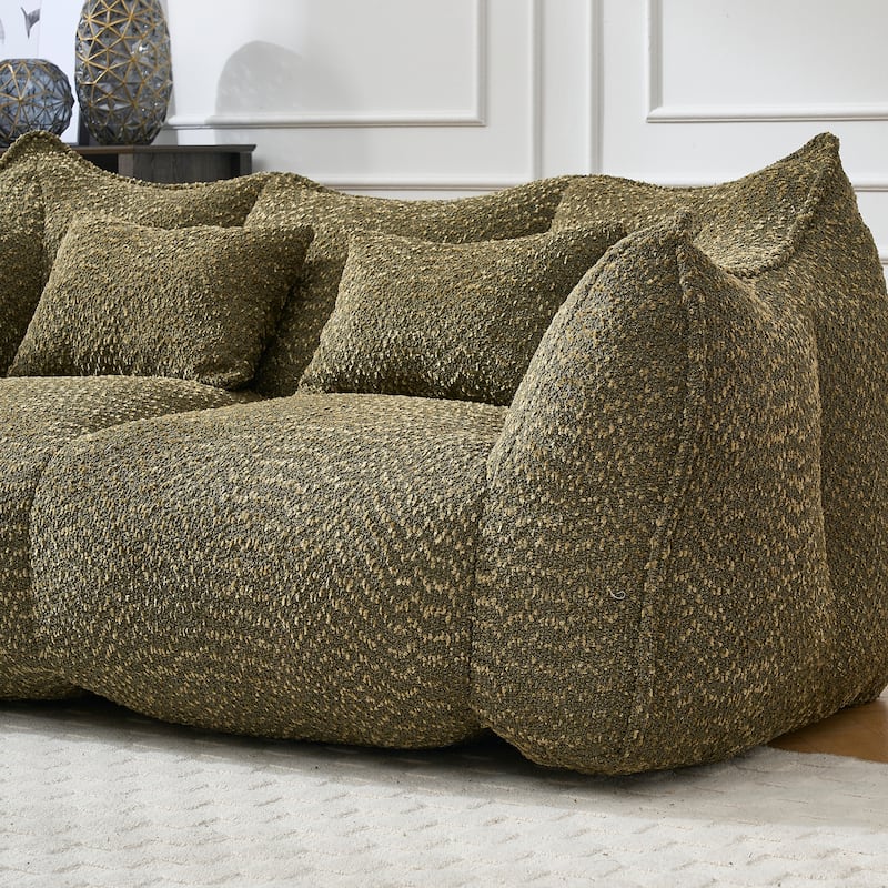 Beanbag Chair with High Resilience Foam Core. The Square Recliner Sofa Is Ideal for Family Members And Friends Engaged in Games