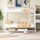 preview thumbnail 3 of 10, Full Over Full Metal Bunk Bed with Under-Bed Shelf and Safety Guardrails ,Convertible into Two Full Beds