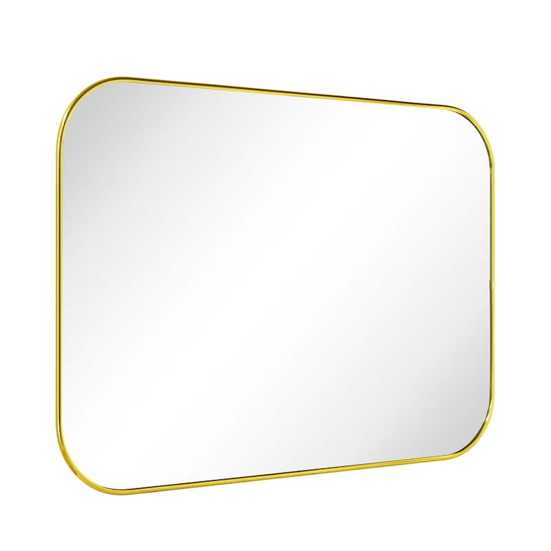 TEHOME Lucia Contemporary Rounded Rectangle Bathroom Vanity Mirror