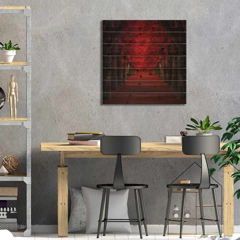 Endless Passion Print On Wood by Ildiko Neer - Multi-Color