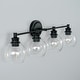 preview thumbnail 3 of 4, Mid-Century 32-inch 4-light Bath/ Vanity Fixture w/ Clear Glass