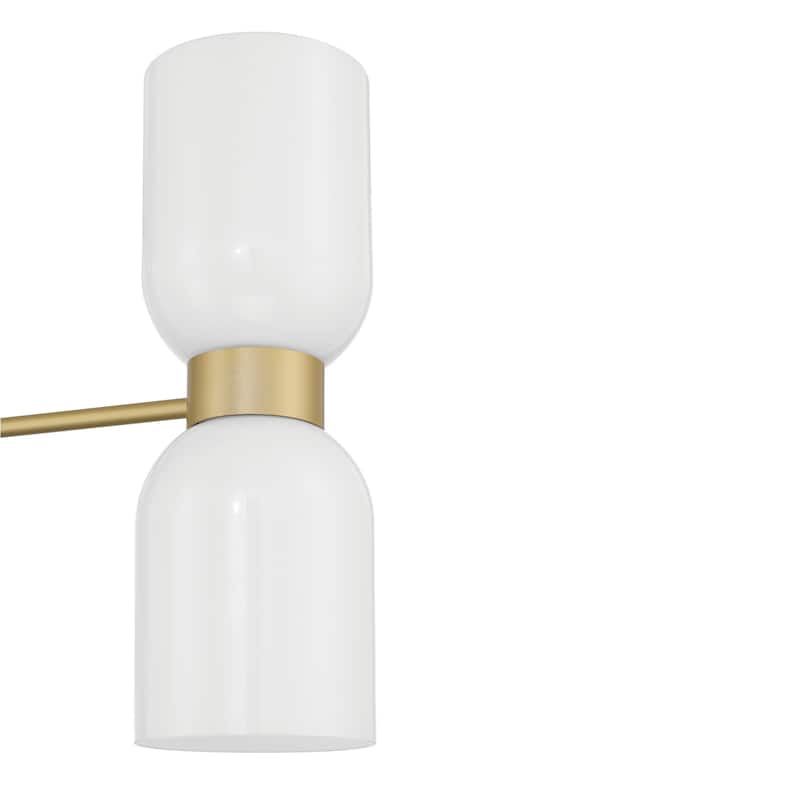 8-light Modern Gold Sputnik Linear Chandelier Adjustable Dining Lights - 27