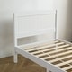 preview thumbnail 12 of 13, White Twin Pine Single-Layer Core Vertical Stripe Full-Board Curved Bed Head