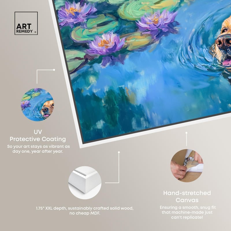 Watery Wag II Canvas by Art Remedy