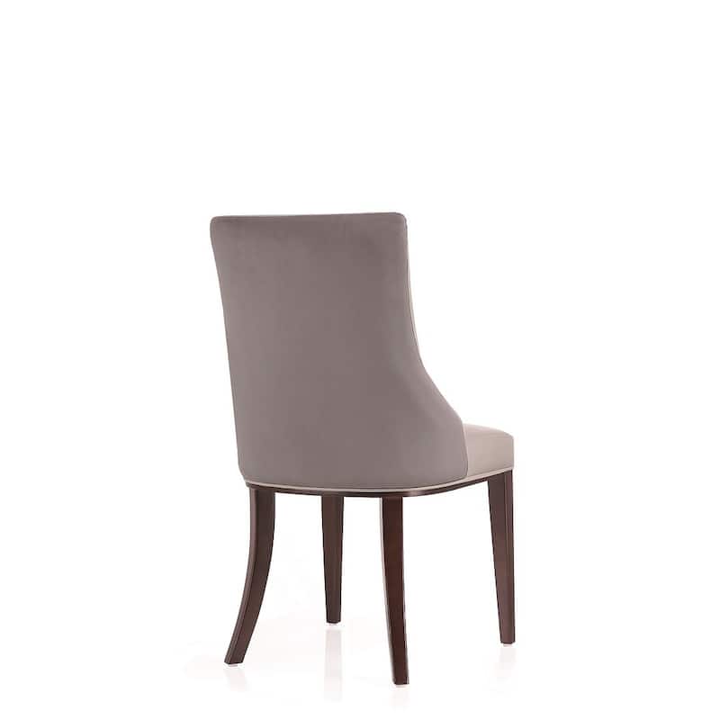 Manhattan Comfort Shubert Modern Faux Leather and Velvet Dining Chair