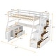 preview thumbnail 3 of 11, Multifunctional and Useful Design Loft Bed with Stairway, Maximized Storage Space, Twin Size, White
