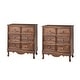preview thumbnail 13 of 22, Pallantium Farmhouse 30"Tall Distressed 3-Drawer Nightstand With Solid Wood Legs and Adjustable Feet Set Of 2 by HULALA HOME