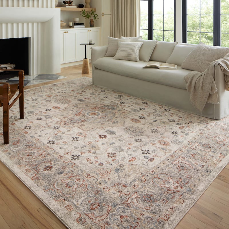 Alexander Home Colette Traditional Botanical Area Rug - 6' 7" x 9' 6" - Rectangle