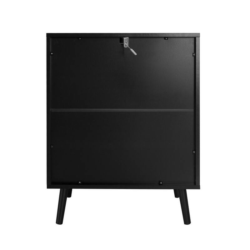 Retro Storage Cabinet 3 Drawer Cabinet Sideboard Buffet Cabinet for Bedroom, Living Room