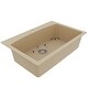 preview thumbnail 39 of 82, Karran Drop-In Quartz 33 in. 1-Hole Single Bowl Kitchen Sink Kit