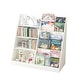 preview thumbnail 10 of 12, White Wooden Kids Bookshelf and Toy Storage Organizer with 4 Tier