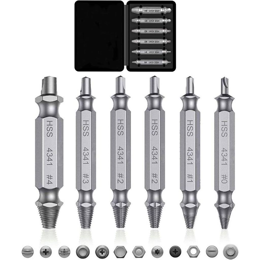 Screw X-Tractor Damaged Stripped Screw Extractor Set - 4 Piece