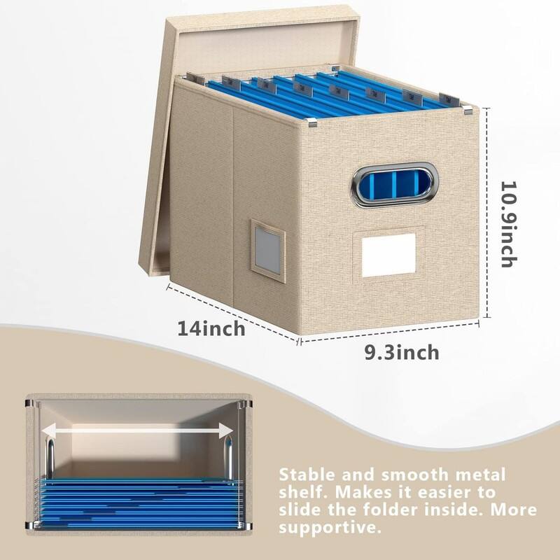 Hanging File Box with Lid (14x9.3x10.9 inch) Bed Bath & Beyond 39426925