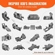 preview thumbnail 5 of 7, Play Couch, Kids Nugget Couch 15pcs, Toddler Foam Sofa Couch with High-density 25D Sponge for Playing, Creating,Sleeping