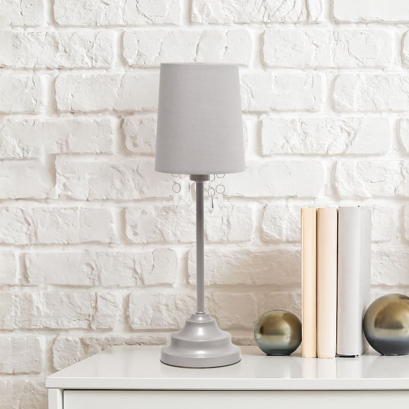 Creekwood Home 17.25" Contemporary Crystal Droplet Table Lamp - 17.25