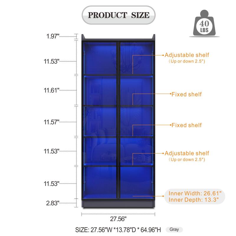 Dining Cabinet with LED light