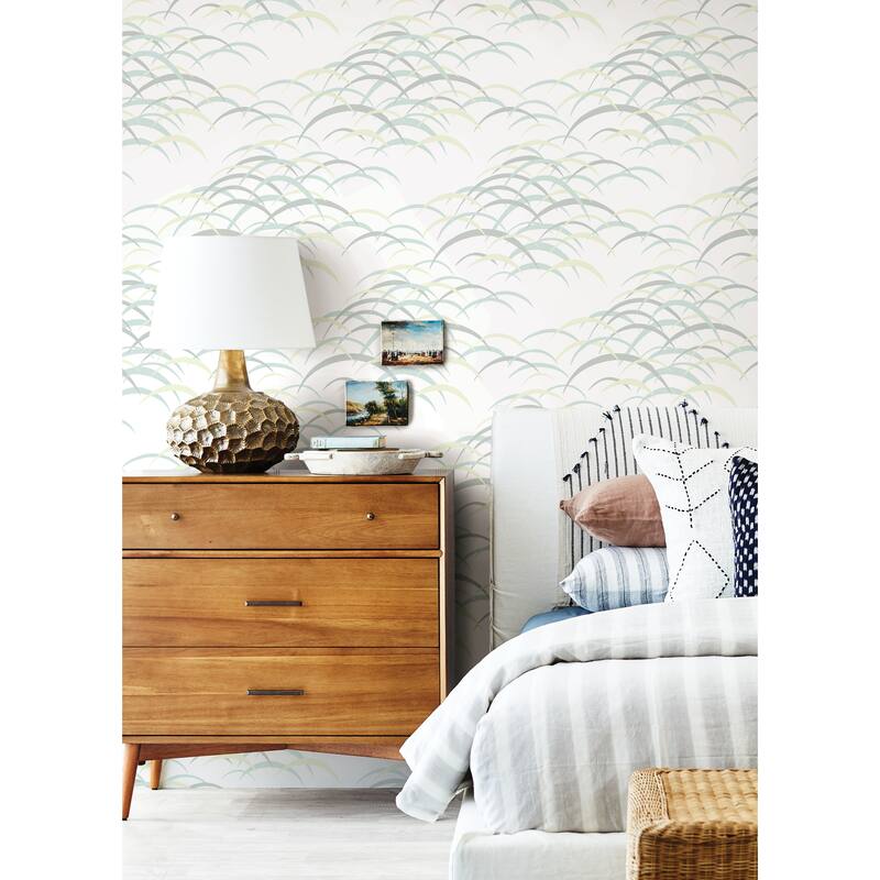 A-Street Prints Kasia Sea Green Abstract Wallpaper