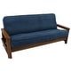 preview thumbnail 8 of 17, Microsuede Corded Full-Size 8-10 Inch Thick Futon Cover - Full Indigo