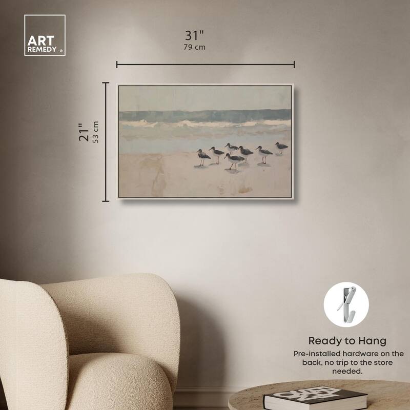 Seagulls at the Beach II Canvas by Art Remedy