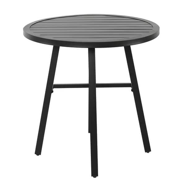 Round Black Metal Outdoor Coffee Table : Garden Treasures Davenport