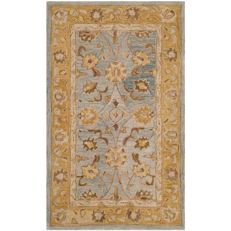 SAFAVIEH Anatolia Orie Handmade Oriental Wool Area Rug - 3' x 5' - Blue/Green