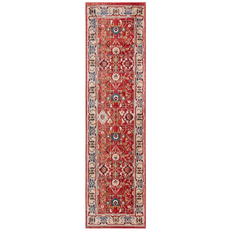 Lauren Ralph Lauren Ines Traditional Oriental Rug - 2'2" x 6' Runner - Red/Beige
