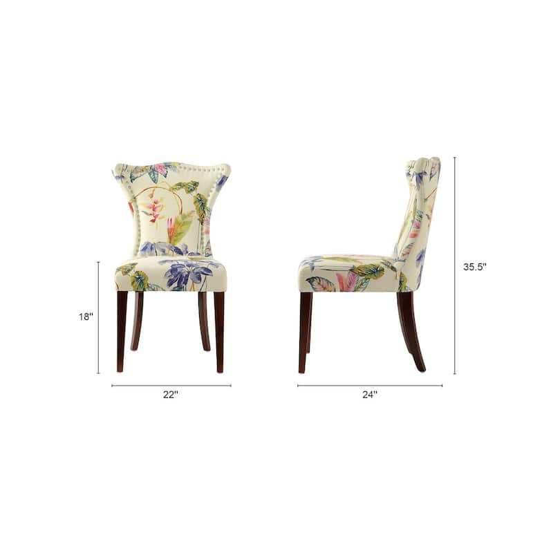 Almeria 36"H Upholstered Wingback Parsons Dining Chair