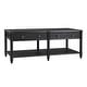 preview thumbnail 3 of 22, HULALA HOME Derk Transitional 47"W Spindle Fluted Rectangular Storage Coffee Table with Solid Wood Drawers