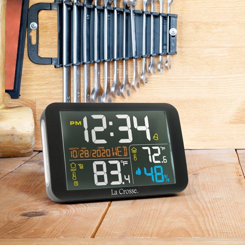 La Crosse Technology 308-66677-INT Color Wireless Alarm Clock with Weather