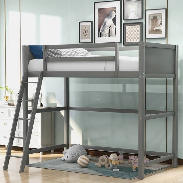 Full Loft Bed Frame Wood
