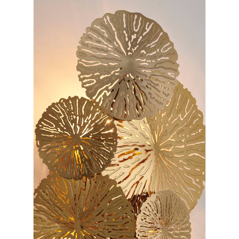Copper Metal Abstract Wall Sconce