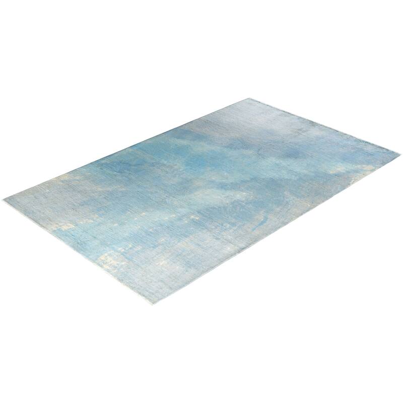 Vibrance One-of-a-Kind Hand-Knotted Area Rug - Gray, 5' 10" x 9' 3" - 5' 10" x 9' 3"