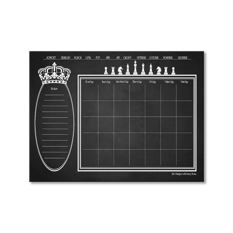 Ready2HangArt Regal Dry Erase Monthly Calendar on ArtPlexi