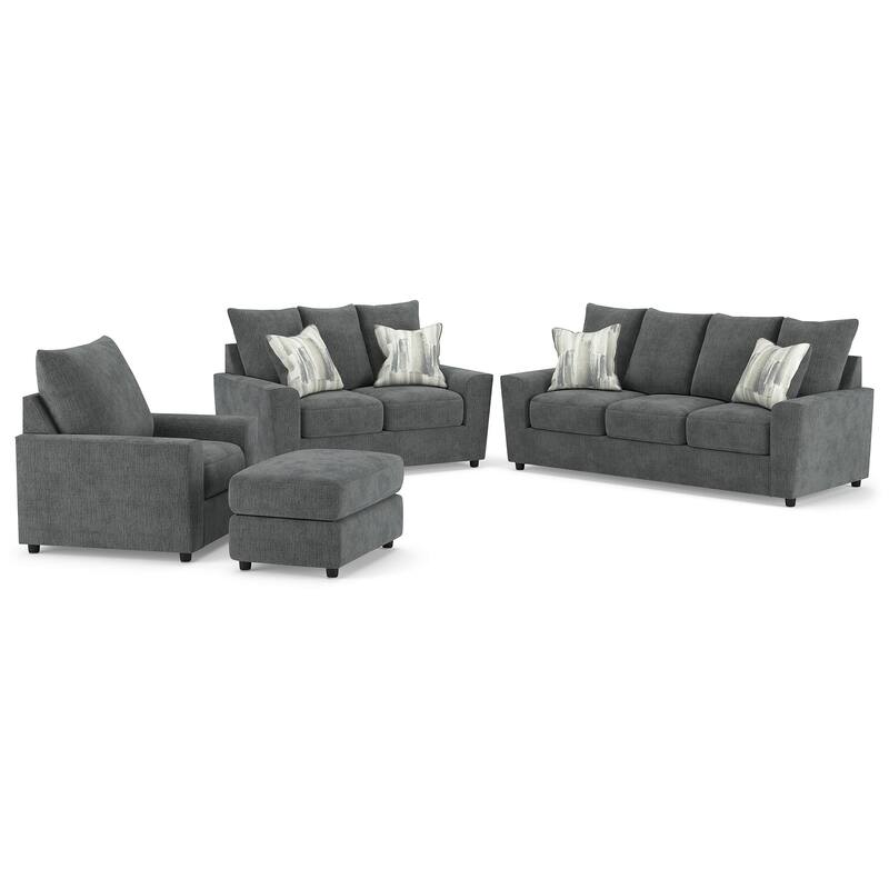 Signature Design by Ashley Stairatt Gray 4-Piece Upholstery Package - 86" W x 38" D x 39" H