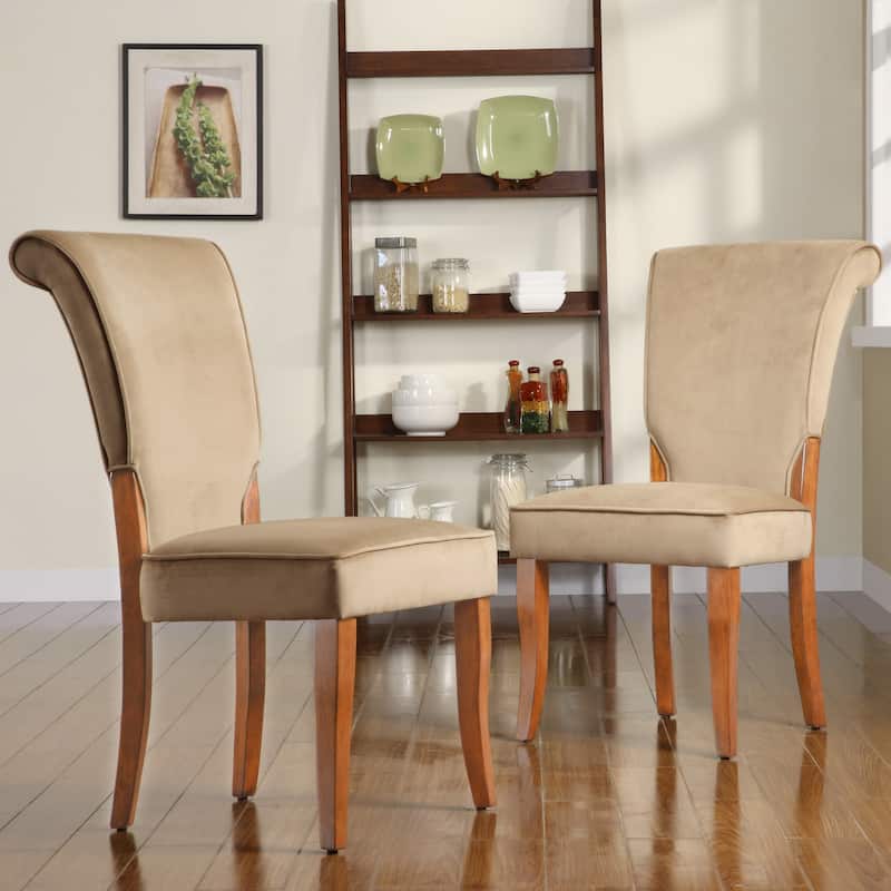 Andorra Peat Velvet Upholstered Dining Chair (Set of 2) by iNSPIRE Q Classic