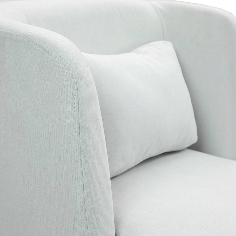 Upholstered Swivel Barrel Accent Chair (Set of 2)