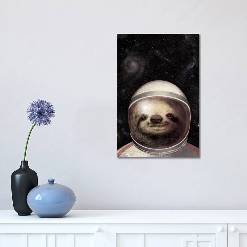 iCanvas "Space Sloth" by Eric Fan Canvas Print - 18x12x1.5
