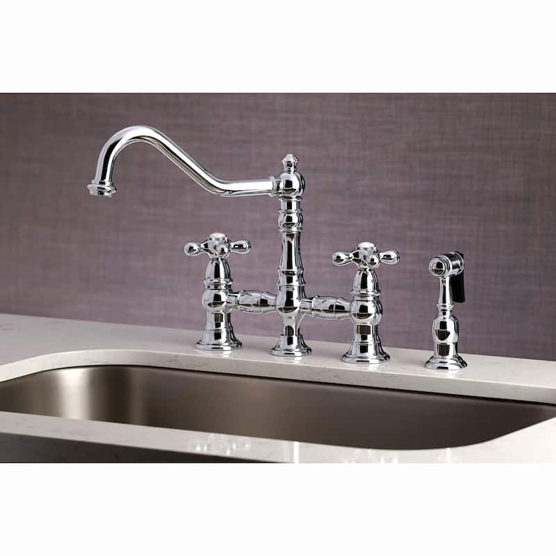 Kingston Brass Restoration Bridge Kitchen Faucet