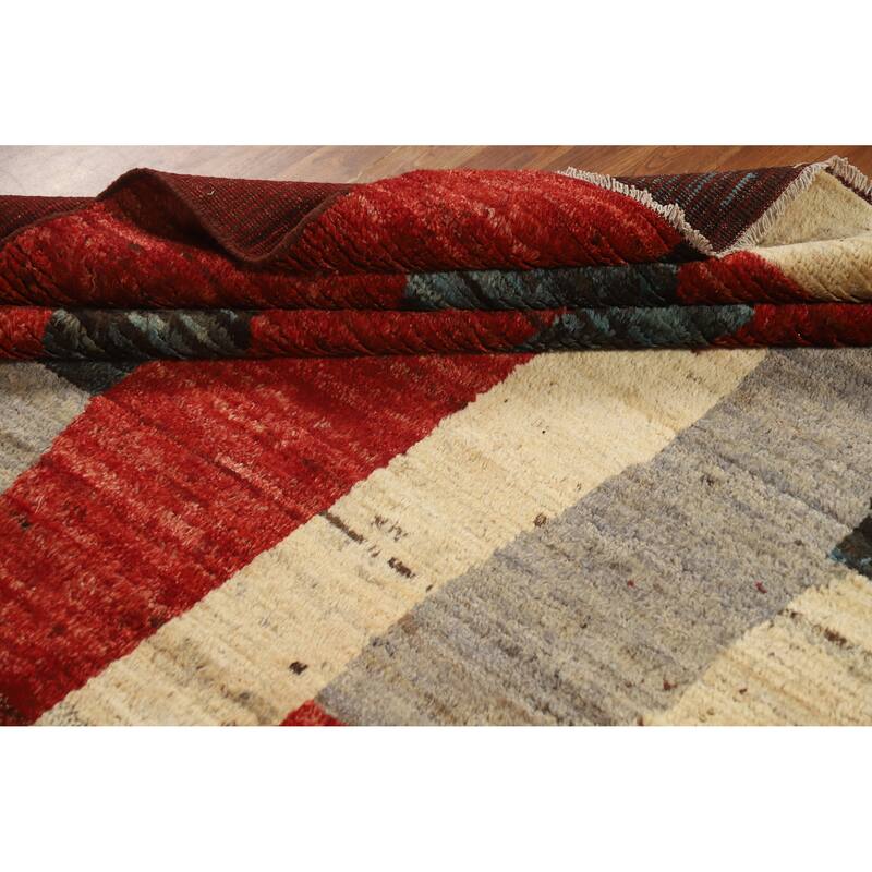 Abstract Moroccan Oriental Area Rug Handmade Wool Carpet - 7'3" x 9'8"