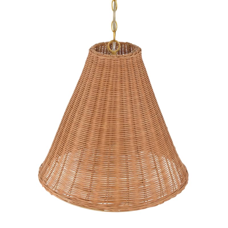 Rattan Taper Pendant Light