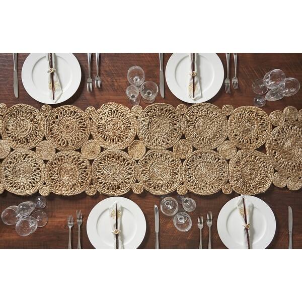 LR Home Jute Woven Table Runner, Natural, 1'4" x 6'8" 1'4 x 6'8 Overstock 16150781