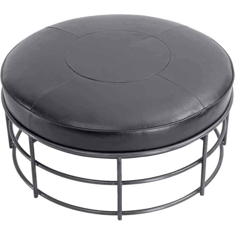Ashton 38" Wide Ottoman, Black
